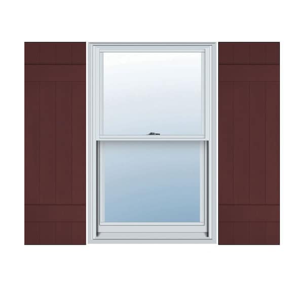 Ekena Millwork 14 in. W x 51 in. H Builders Edge, 2 Batten, Board-n-Batten Shutters, 078 - Wineberry, PR 080140051078 - main
